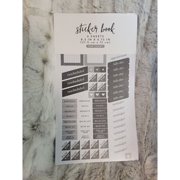 Sticker Book With 6 Sheets 8.5 X 4.75 In For Planning & Organization - Picture 1 of 4